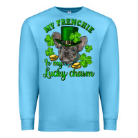 Ocean Blue st.patricks day my french bulldog is my lucky char Premium Sweatshirt - RanaPortraitStore