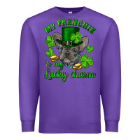 Purple st.patricks day my french bulldog is my lucky char Premium Sweatshirt - RanaPortraitStore