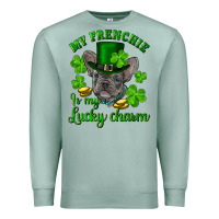 Seafoam st.patricks day my french bulldog is my lucky char Premium Sweatshirt - RanaPortraitStore