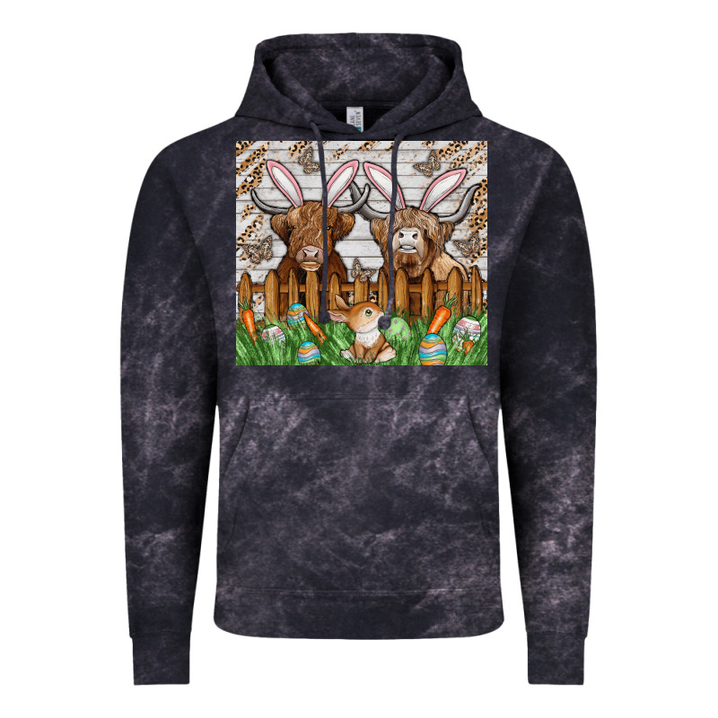 Easter Cow Vintage Hoodie by CowhideDigitalArt | Teevron