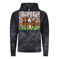 Cloud Black easter cow Vintage Hoodie - CowhideDigitalArt