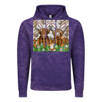 Cloud Purple easter cow Vintage Hoodie - CowhideDigitalArt