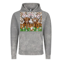 Cloud Rock easter cow Vintage Hoodie - CowhideDigitalArt