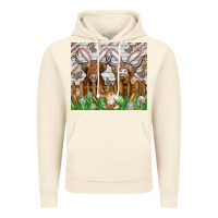 Vintage Artic easter cow Vintage Hoodie - CowhideDigitalArt