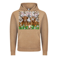 Vintage Coffee easter cow Vintage Hoodie - CowhideDigitalArt