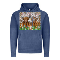 Vintage Denim easter cow Vintage Hoodie - CowhideDigitalArt
