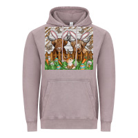Vintage Zinc easter cow Vintage Hoodie - CowhideDigitalArt