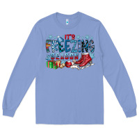 Colony Blue It's Freezing Season Long Sleeve Tee - CowhideDigitalArt