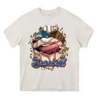 Cream Baseball lips Heavy Core Tee - HowdyJamesFarm