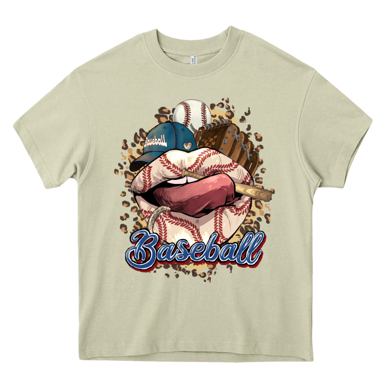 Baseball Lips Heavy Core Tee by HowdyJamesFarm | Teevron