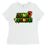 White juneteenth Ladies Tee - FaDigitalArtStudio