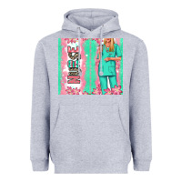 Heather Grey nurse  blonde woman Heavyweight Hoodie - RanaPortraitStore