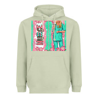 Matcha nurse  blonde woman Heavyweight Hoodie - RanaPortraitStore