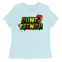 Baby Blue juneteenth Ladies Tee - FaDigitalArtStudio