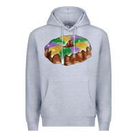 Heather Grey mardi gras king cake Premium Hoodie - RanaPortraitStore