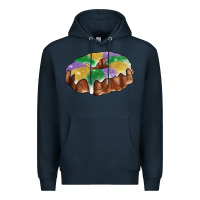 Navy mardi gras king cake Premium Hoodie - RanaPortraitStore