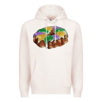 Pale Pink mardi gras king cake Premium Hoodie - RanaPortraitStore