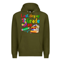 Army Green last day of third grade Premium Hoodie - Artiststas