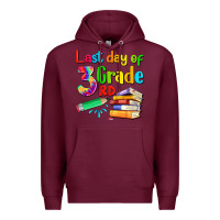 Burgundy last day of third grade Premium Hoodie - Artiststas