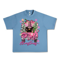 Pebble Blue Pink Christmas Truck Gnome Urban Heavy Tee - FaDigitalArtStudio