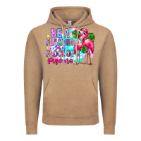Vintage Coffee bea flamingo in a flock of pigeons Vintage Hoodie - CowhideDigitalArt