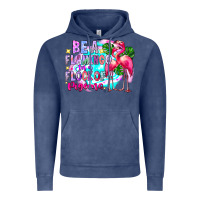 Vintage Denim bea flamingo in a flock of pigeons Vintage Hoodie - CowhideDigitalArt