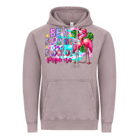 Vintage Zinc bea flamingo in a flock of pigeons Vintage Hoodie - CowhideDigitalArt