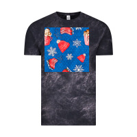 Cloud Black winter  snowflakes hot cocoa ice skating shoes Vintage Tee - FaDigitalArtStudio
