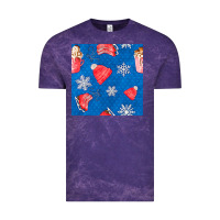 Cloud Purple winter  snowflakes hot cocoa ice skating shoes Vintage Tee - FaDigitalArtStudio