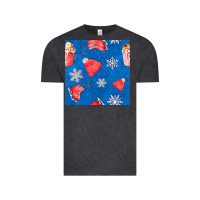 Vintage Black winter  snowflakes hot cocoa ice skating shoes Vintage Tee - FaDigitalArtStudio