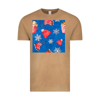 Vintage Camel winter  snowflakes hot cocoa ice skating shoes Vintage Tee - FaDigitalArtStudio