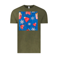 Vintage Olive winter  snowflakes hot cocoa ice skating shoes Vintage Tee - FaDigitalArtStudio