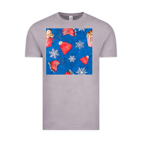 Vintage Zinc winter  snowflakes hot cocoa ice skating shoes Vintage Tee - FaDigitalArtStudio