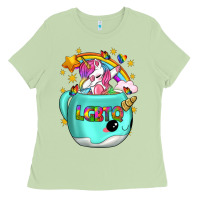 Matcha LGBTQ Unicorn And Narwhal Mug Ladies Tee - BundleAndBundleShop