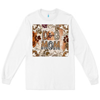 White Dog Mom Long Sleeve Tee - CowhideDigitalArt