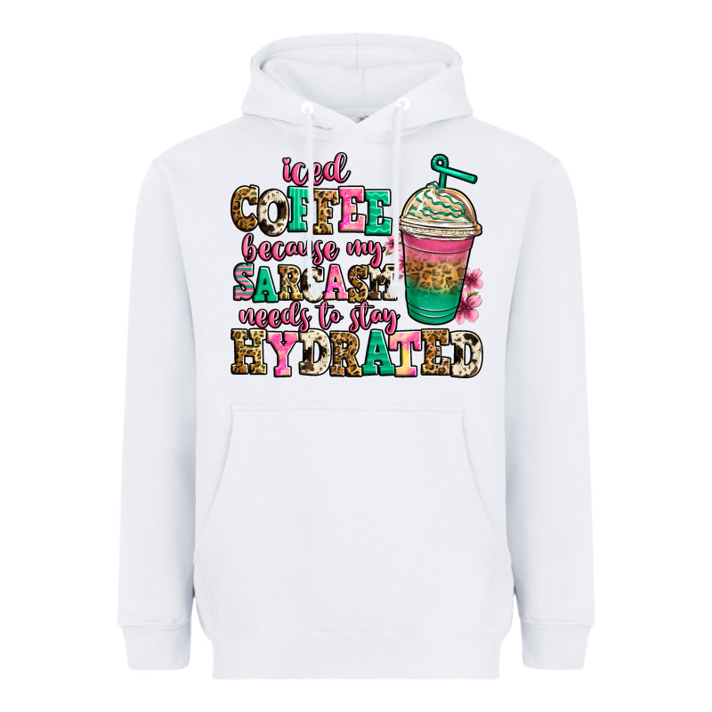 Iced Coffee Because My Sarcasm Needs To Stay Hydra Heavyweight Hoodie by Jasminsmagicworld | Teevron