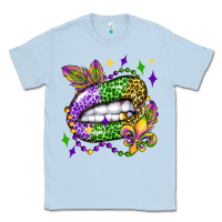 Dusty Blue mardi gras lip olivia Classic Tee - OliviaCreatesArt