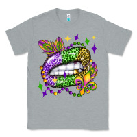 Heather Grey mardi gras lip olivia Classic Tee - OliviaCreatesArt