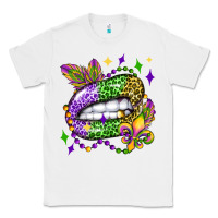 White mardi gras lip olivia Classic Tee - OliviaCreatesArt