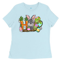 Baby Blue hop easter day Ladies Tee - FaDigitalArtStudio