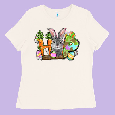 Hop Easter Day Ladies Tee Designed By Fadigitalartstudio