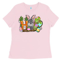 Bubblegum Pink hop easter day Ladies Tee - FaDigitalArtStudio