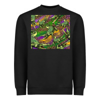 Black mardi gras Louisiana crocodile leopard Heavyweight Sweatshirt - RanaPortraitStore