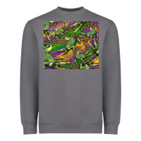 Storm mardi gras Louisiana crocodile leopard Heavyweight Sweatshirt - RanaPortraitStore