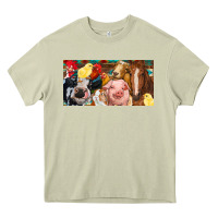 Mossy Farm animals with aztec Heavy Core Tee - RanaPortraitStore