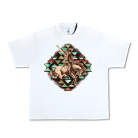 White Aztec symbol rodeo Urban Heavy Tee - FaDigitalArtStudio