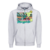 Heather Grey mama cita needs a margarita Zipper Hoodie - JahusDesignShop