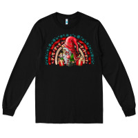 Black Christmas Gnome Long Sleeve Tee - CowhideDigitalArt