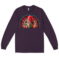 Plum Christmas Gnome Long Sleeve Tee - CowhideDigitalArt