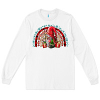 White Christmas Gnome Long Sleeve Tee - CowhideDigitalArt
